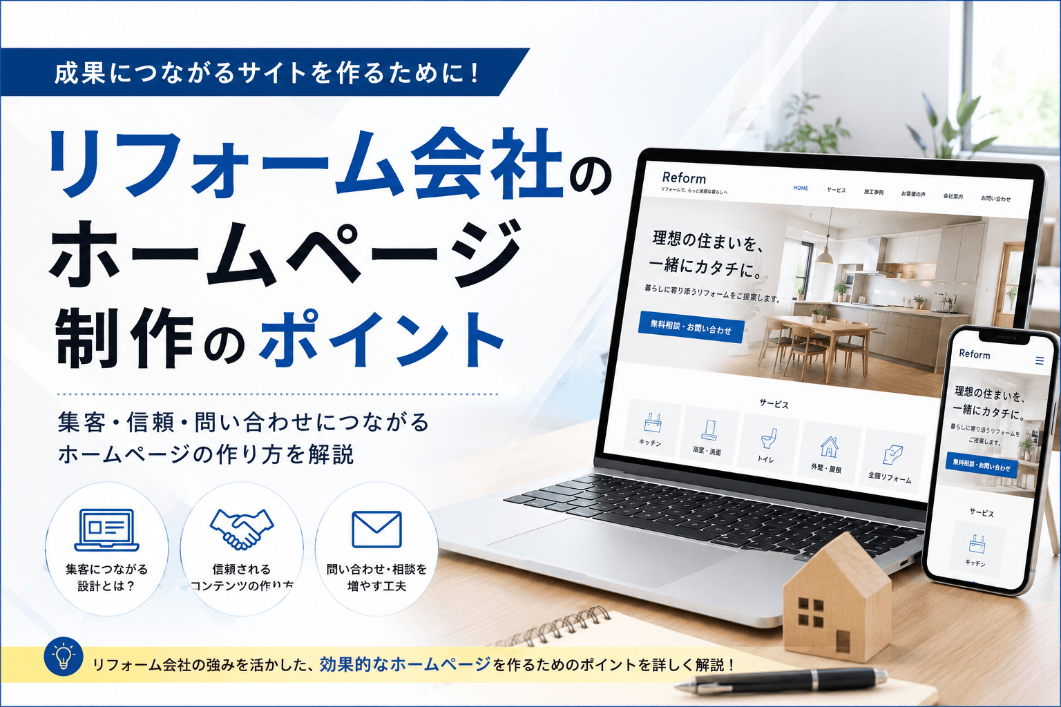 リフォーム会社のホームページ制作のポイント